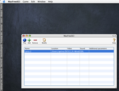 MacFreeSCI Screenshot